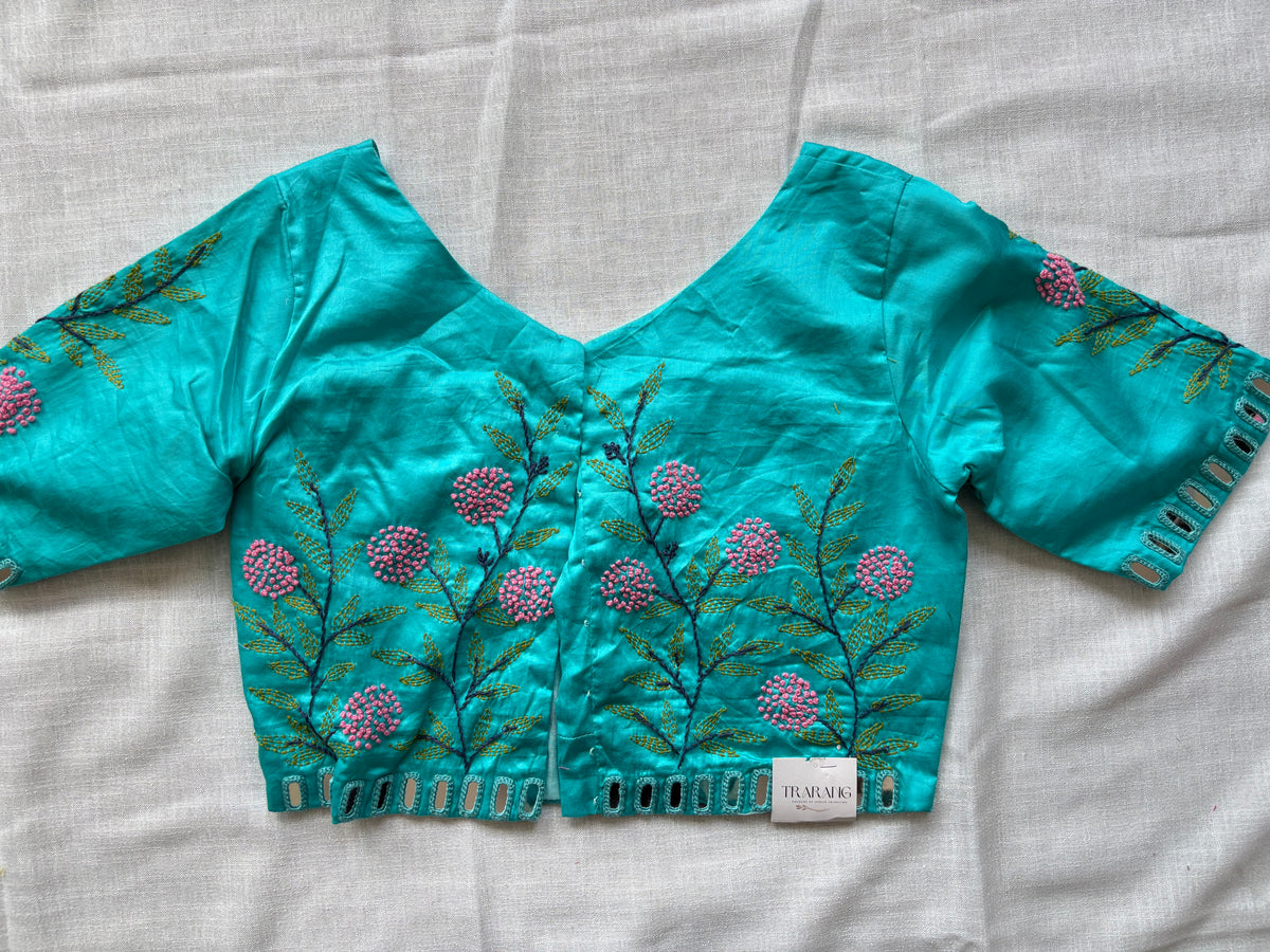Blue Embroidered blouse