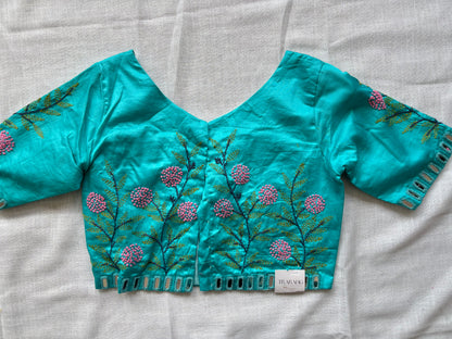Blue Embroidered blouse