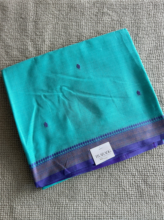 BLUE DHANIAKHALI SAREE