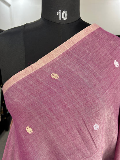 PINK MUL JAMDANI SAREE