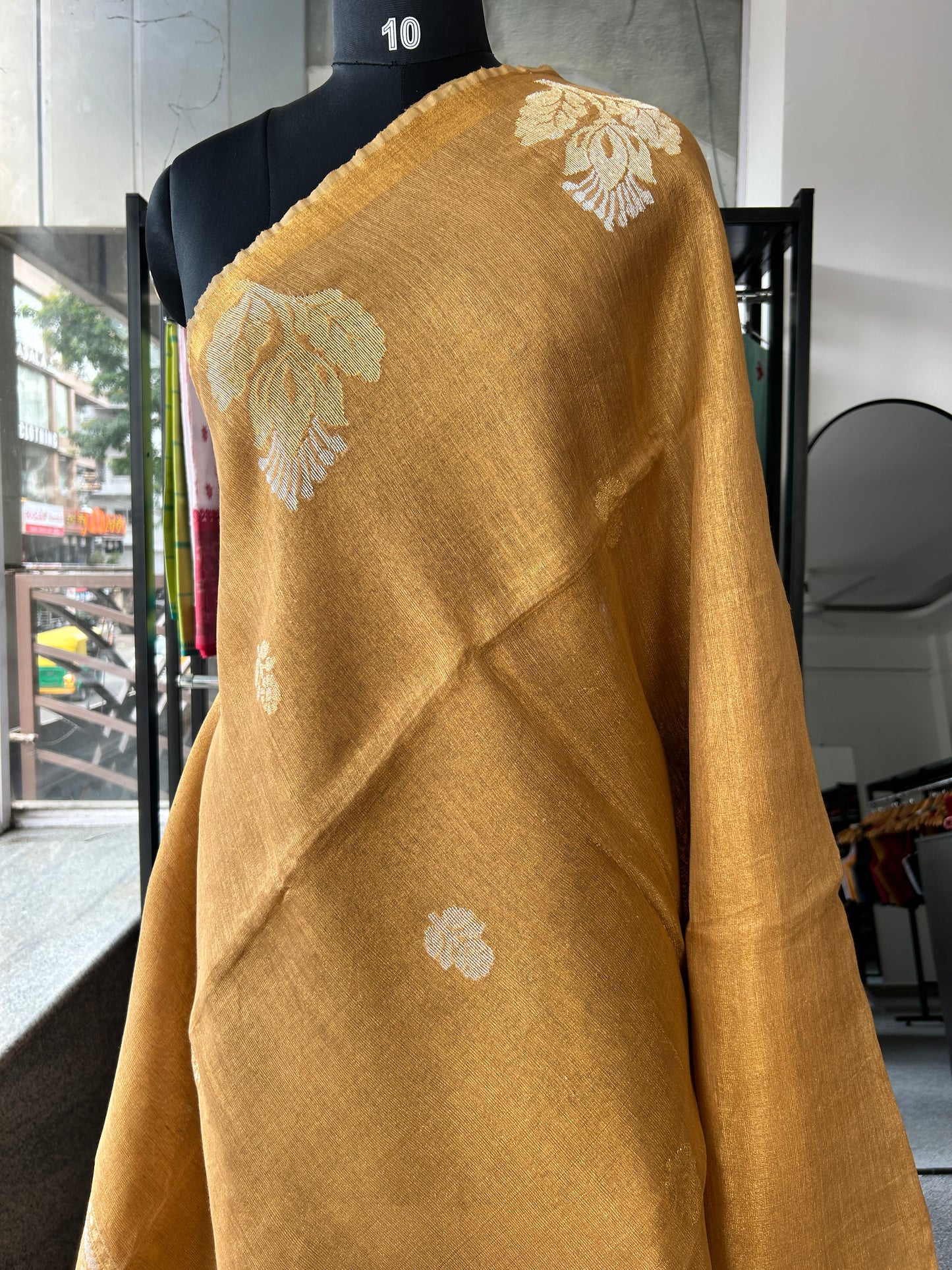 YELLOW TISSUE JAMDANI