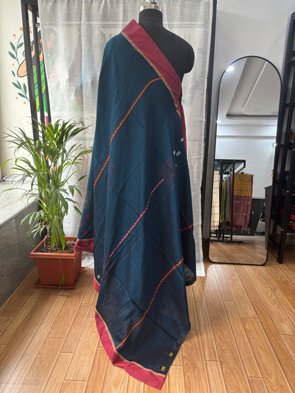 BLUE JAMDANI SAREE