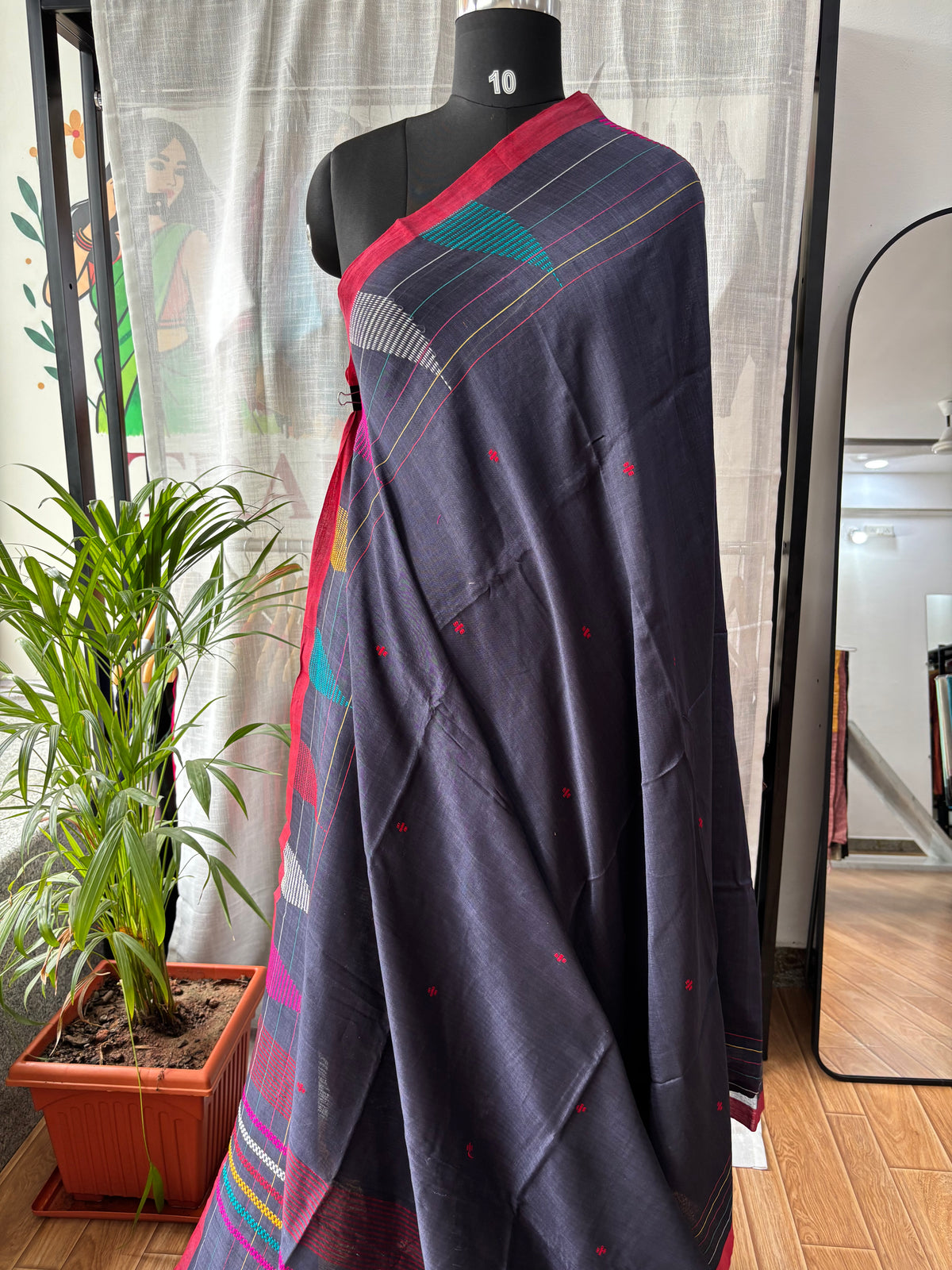 DARK BLUE JAMDANI SAREE