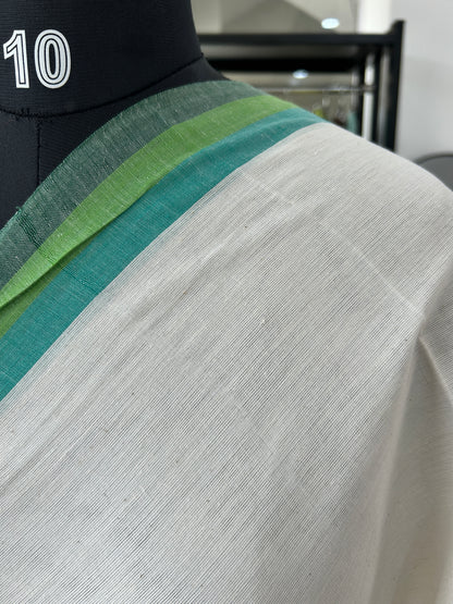 WHITE DHANIAKHALI SAREE