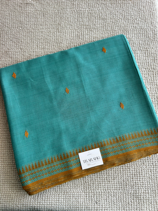 BLUE DHANIAKHALI SAREE