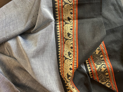 GREY NARAYANPET SAREE