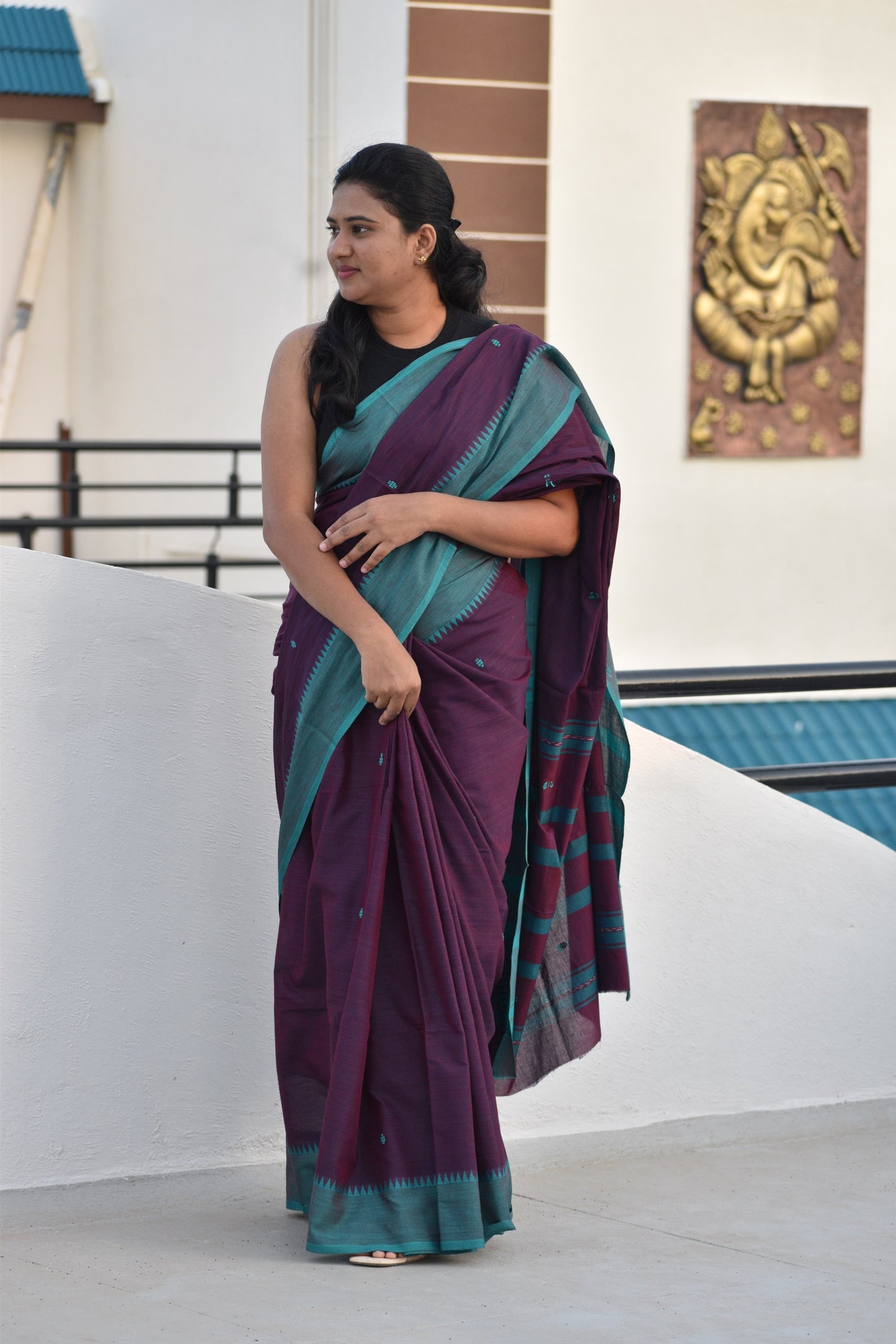 PURPLE DHANIAKHALI SAREE