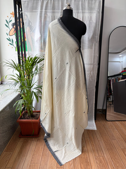 WHITE JAMDANI SAREE