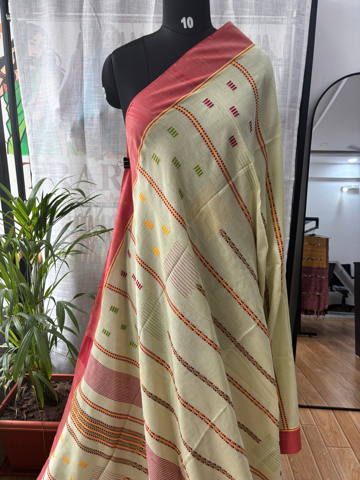 LIGHT GREEN JAMDANI SAREE