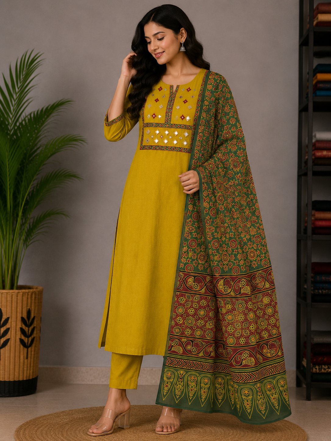 YELLOW COTTON SUIT