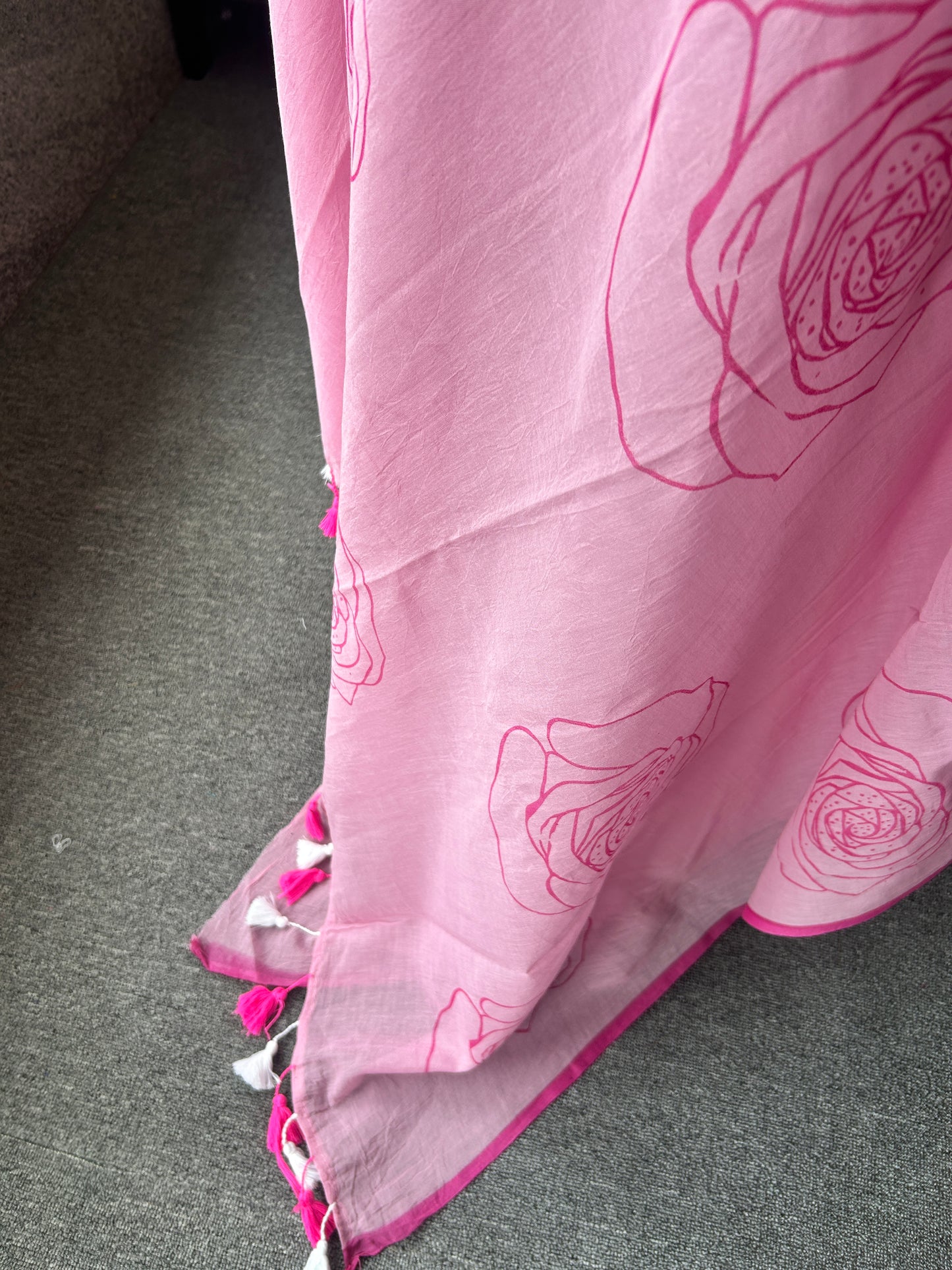 PINK MUL SAREE