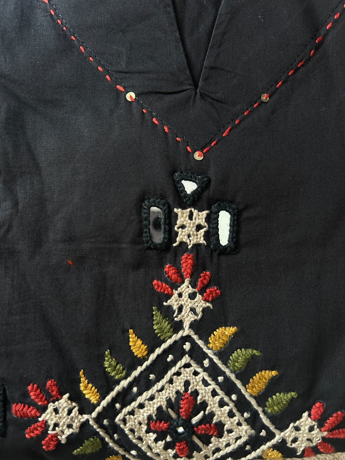 BLACK GAMTHI COTTON SUIT
