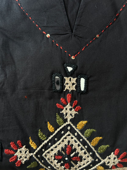 BLACK GAMTHI COTTON SUIT