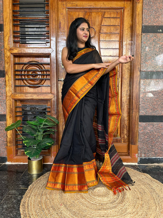 Black Narayanpet saree.