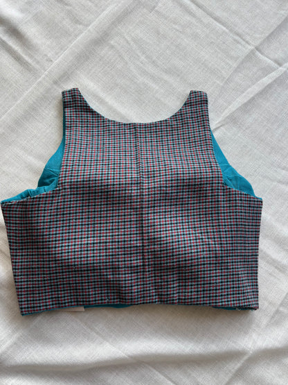 Blue cotton blouse