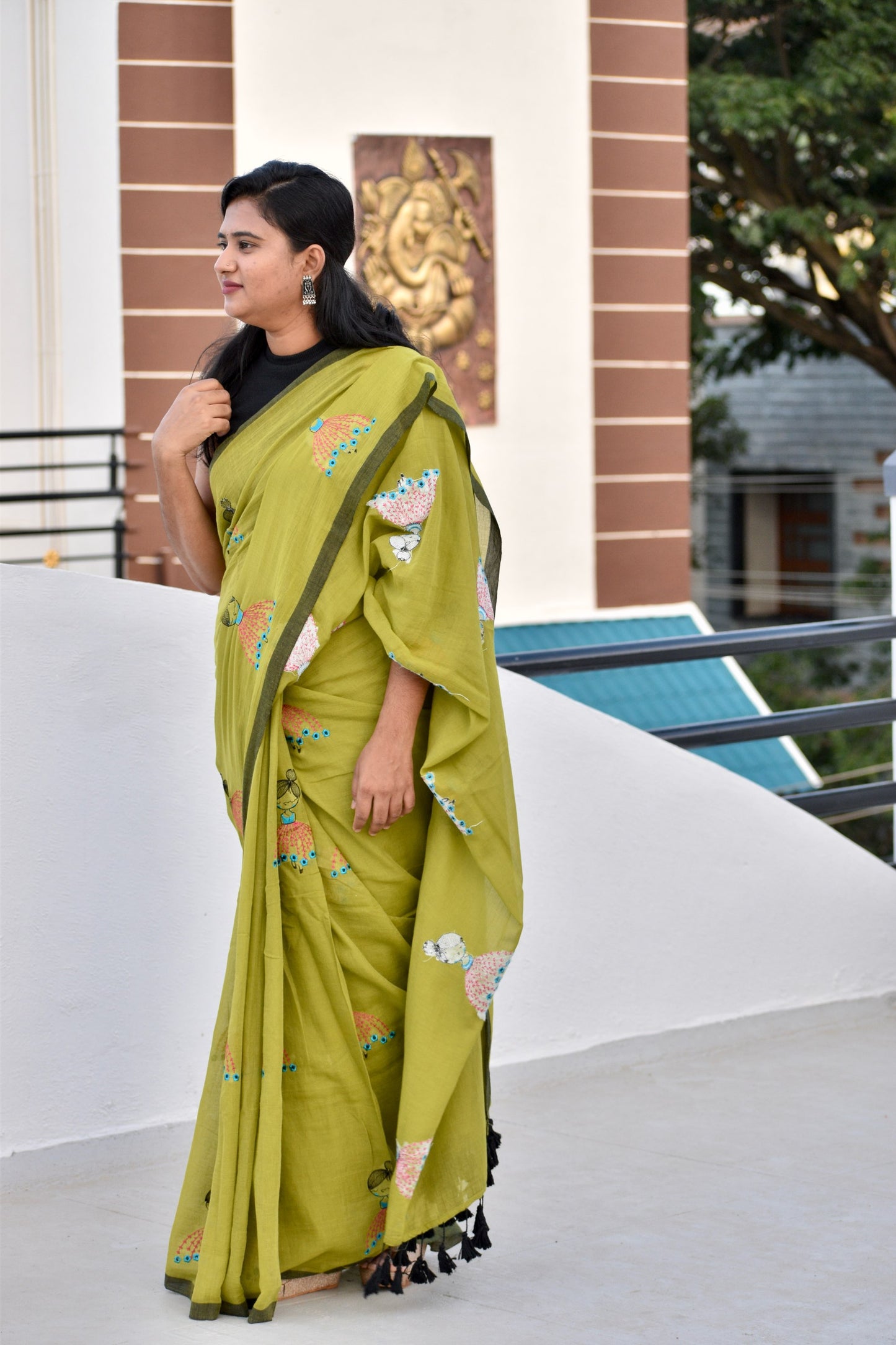 GREEN MUL SAREE