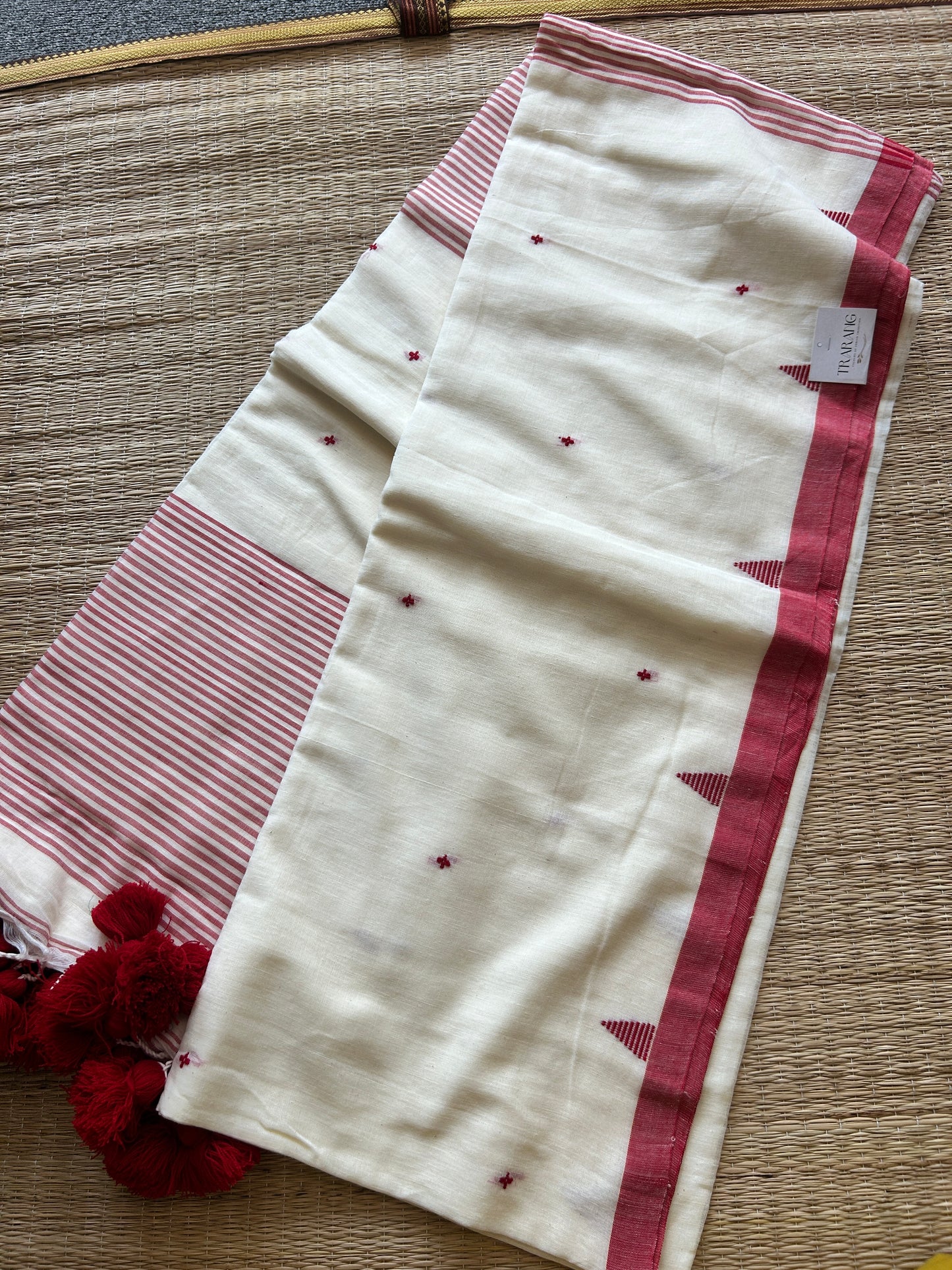 WHITE JAMDANI SAREE