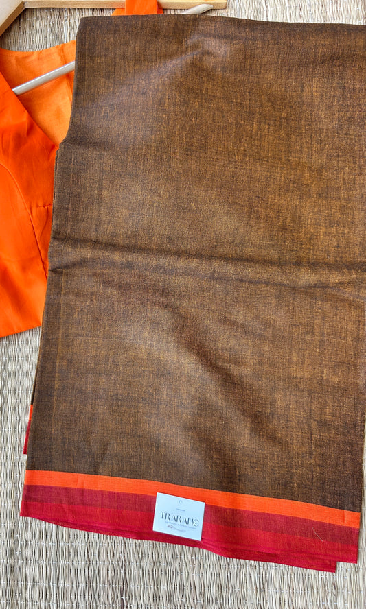 BROWN DHANIAKHALI SAREE