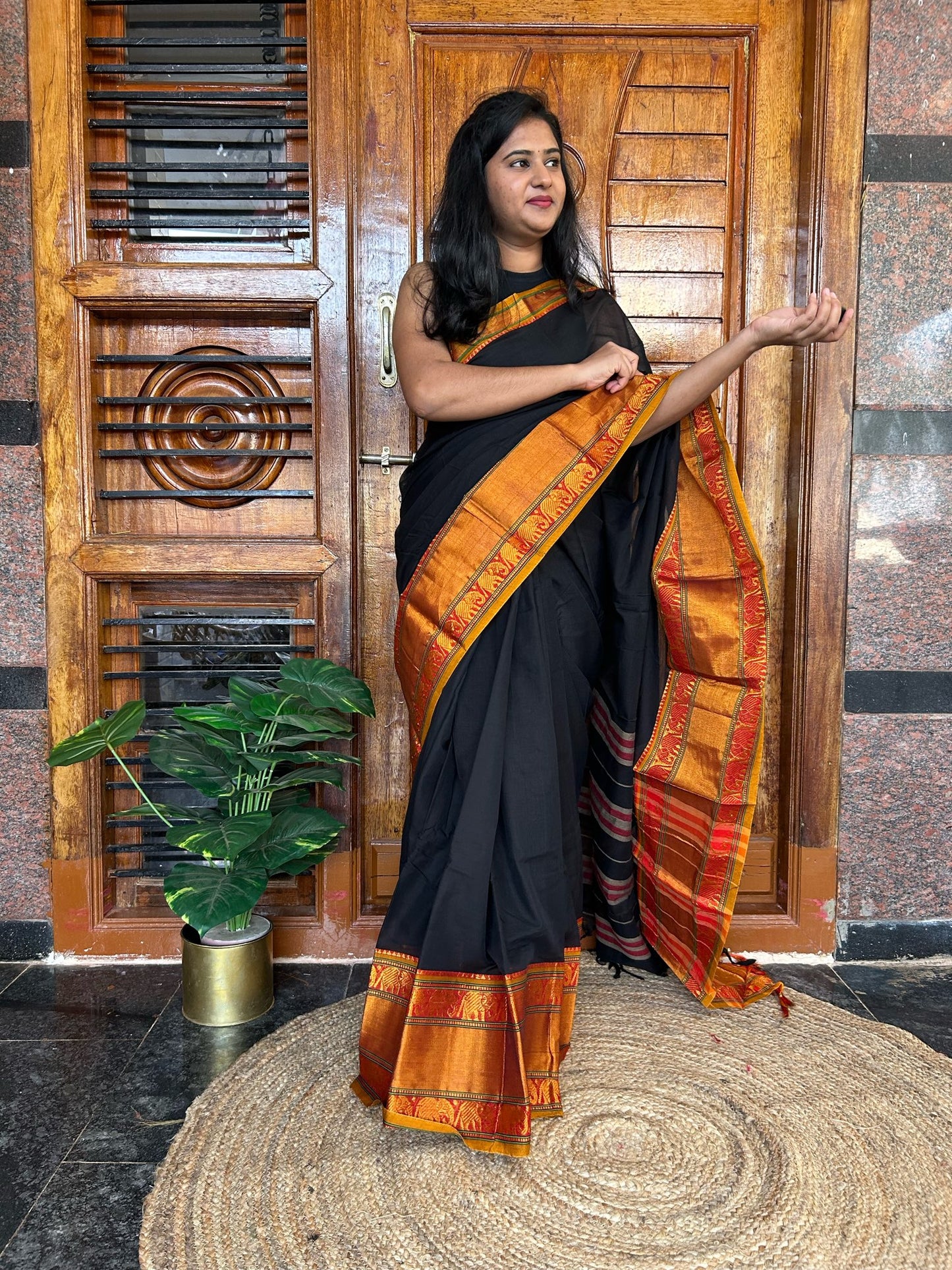 Black Narayanpet saree.