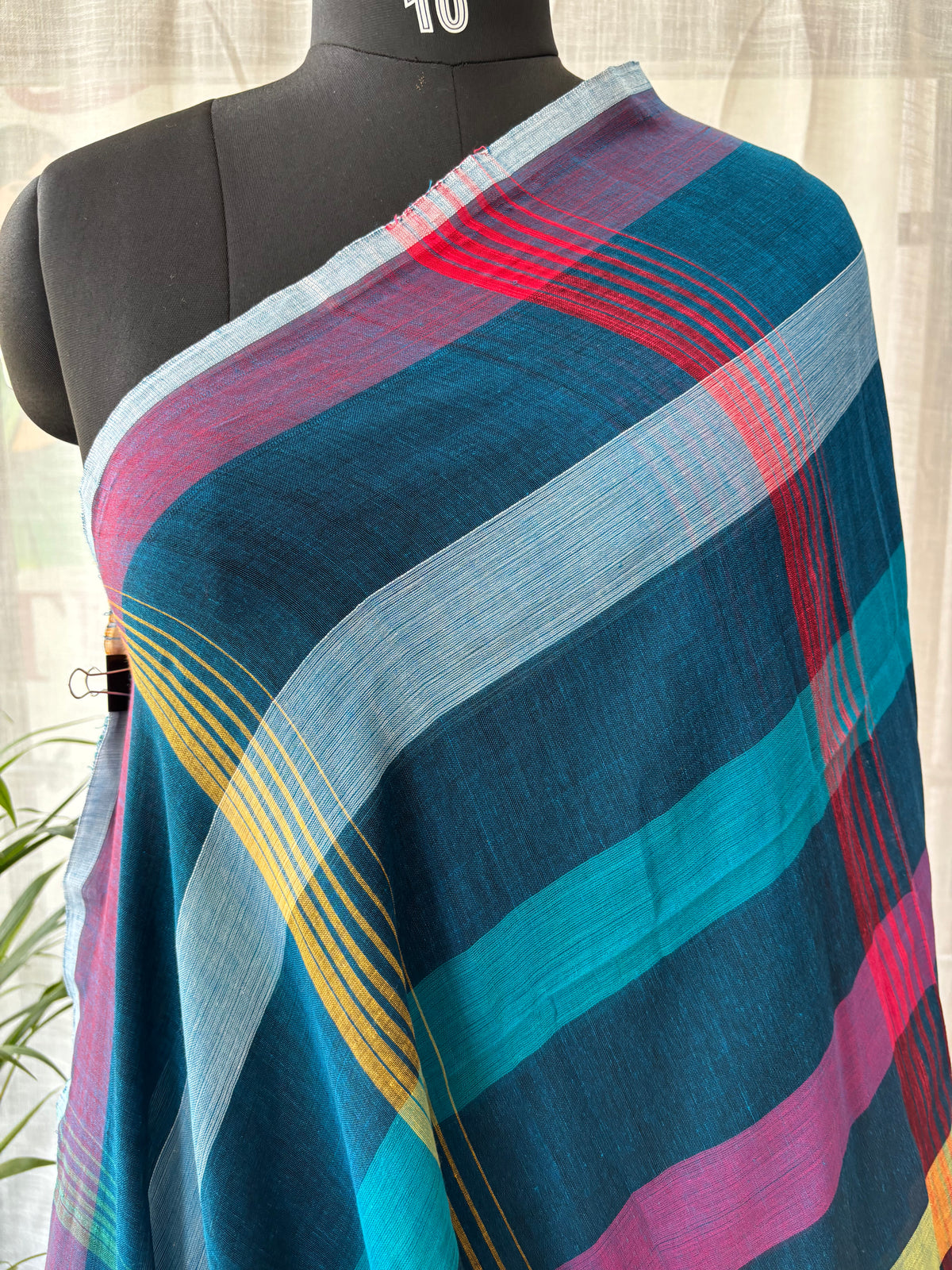 NAVY BLUE INSPIRED BHUJODI SAREE