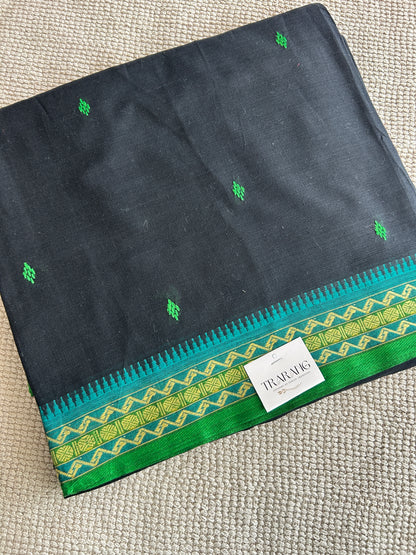 BLACK DHANIAKHALI SAREE