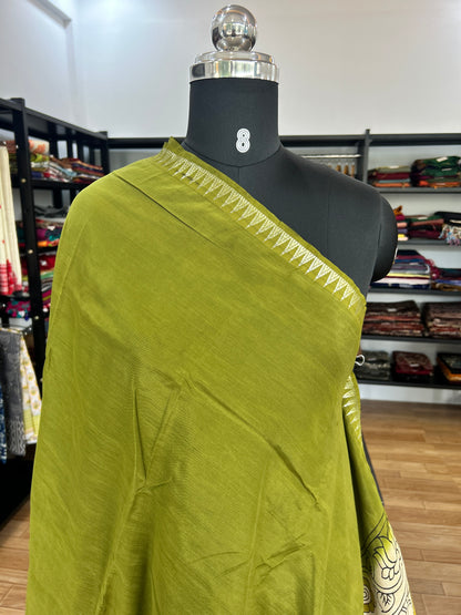 Green kalamkari saree