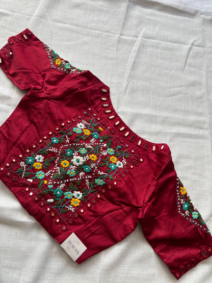 Brown Embroidered blouse