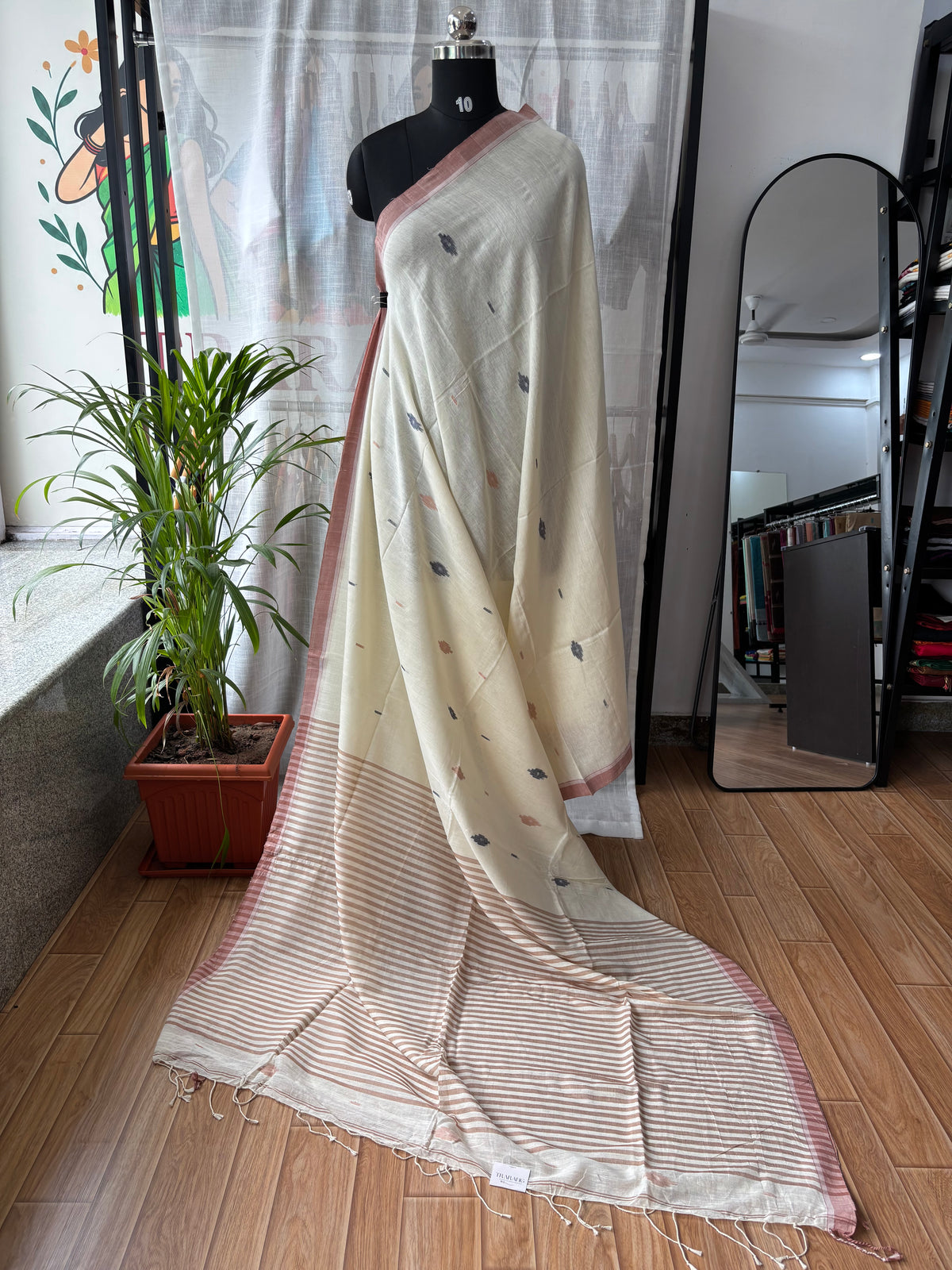 OFF WHITE JAMDANI SAREE