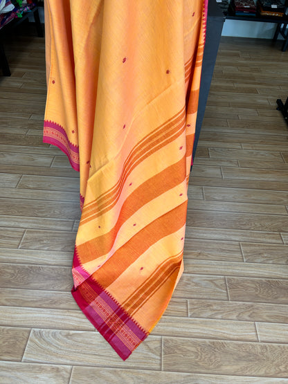 ORANGE DHANIAKHALI SAREE