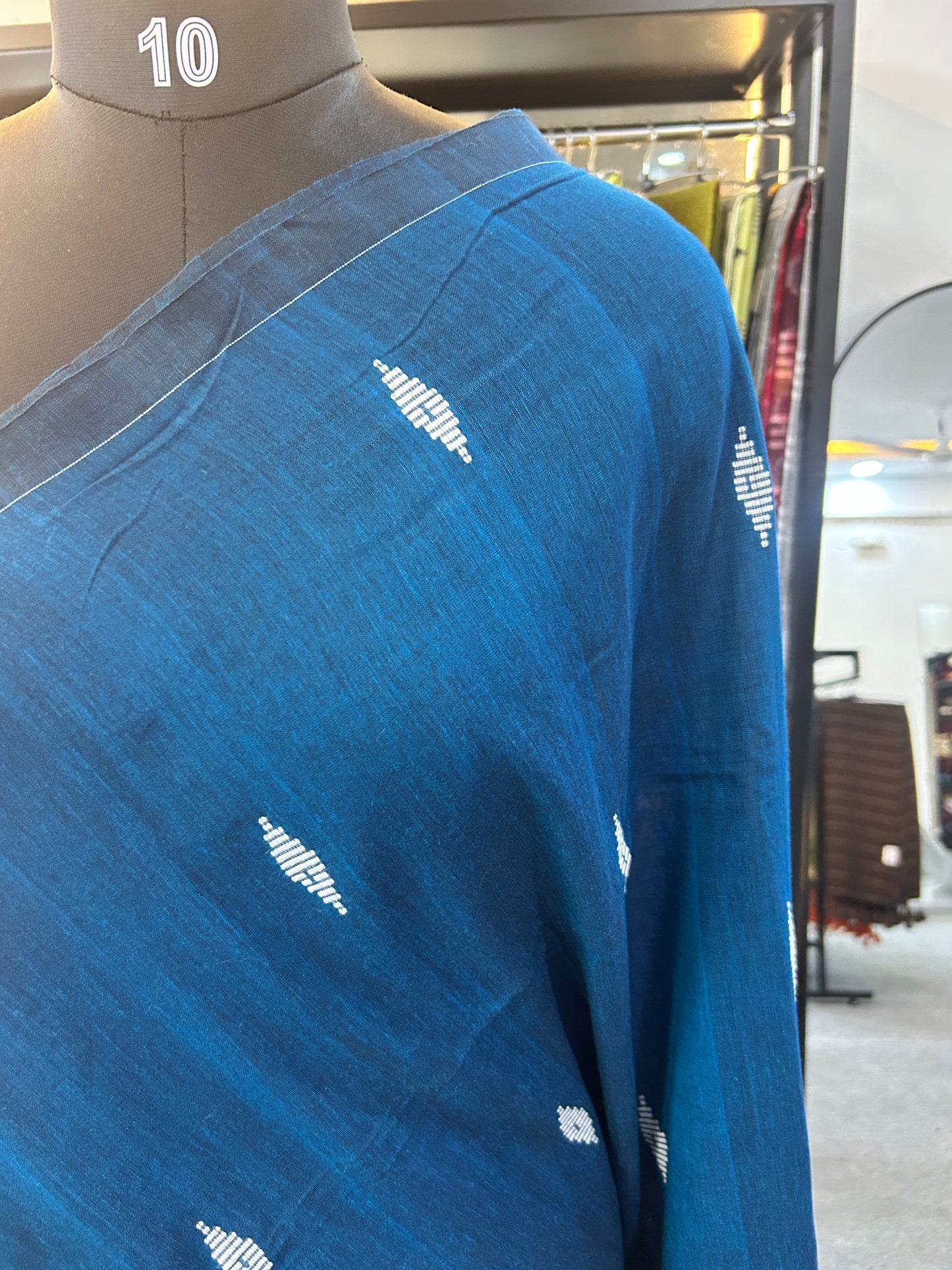 BLUE MUL JAMDANI SAREE