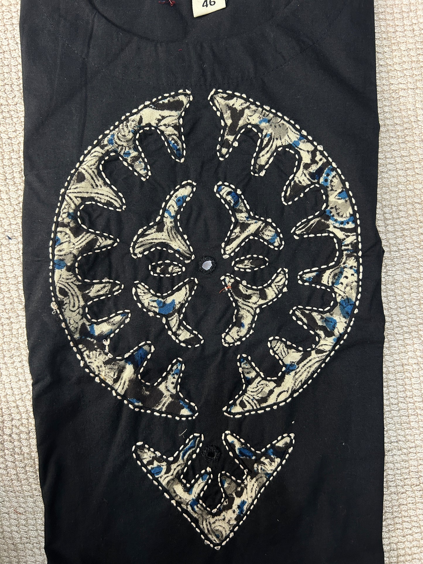 BLACK GAMTHI COTTON SUIT