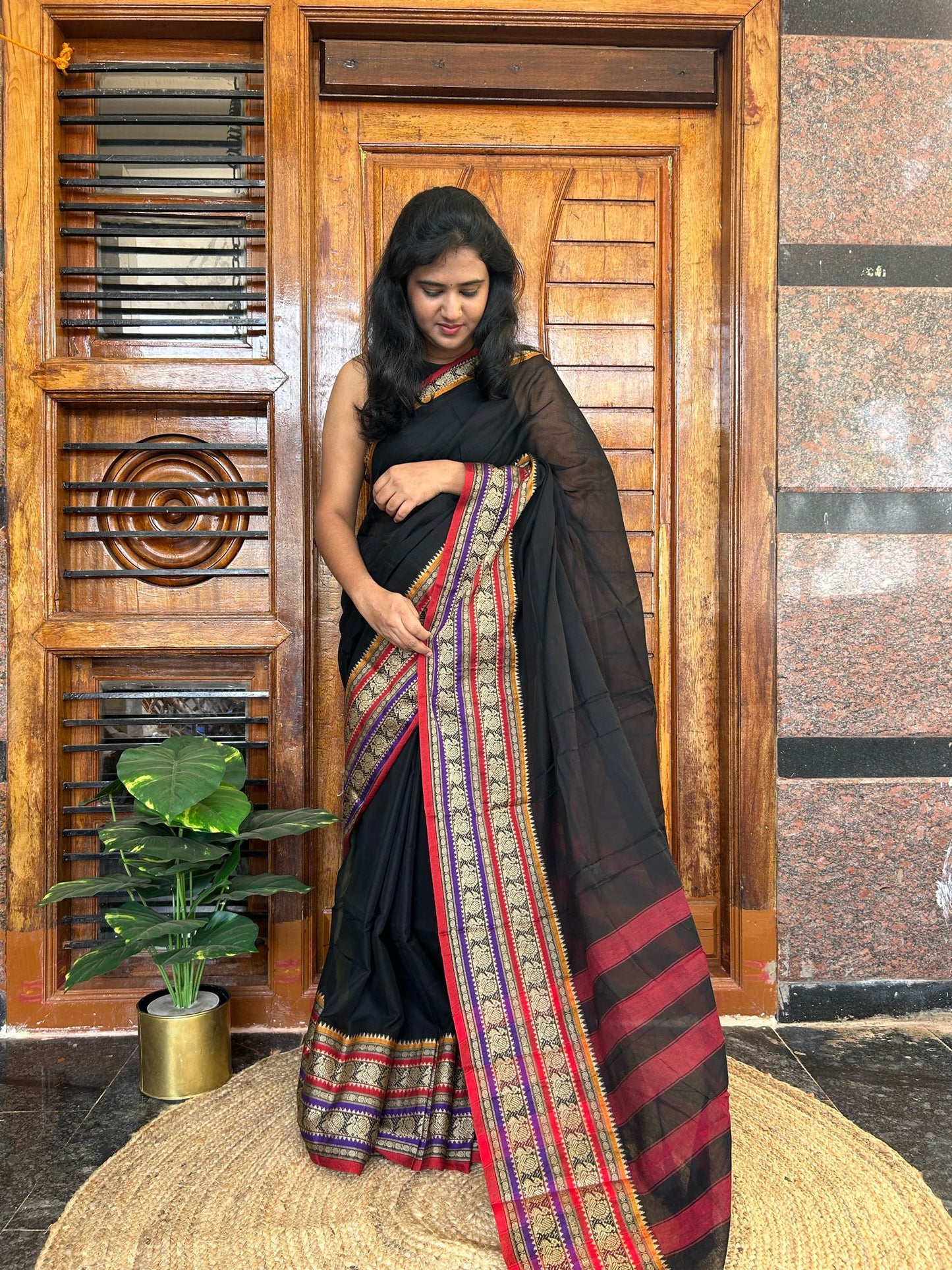 Black Narayanpet saree.