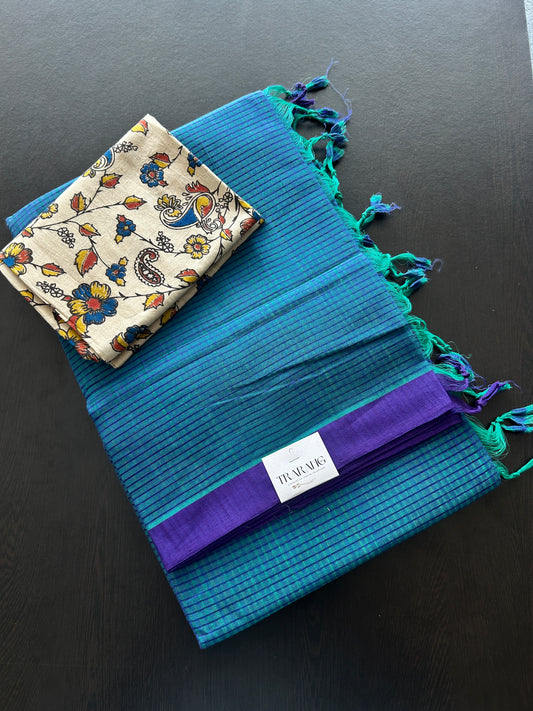 BLUE MANGALAGIRI SAREE