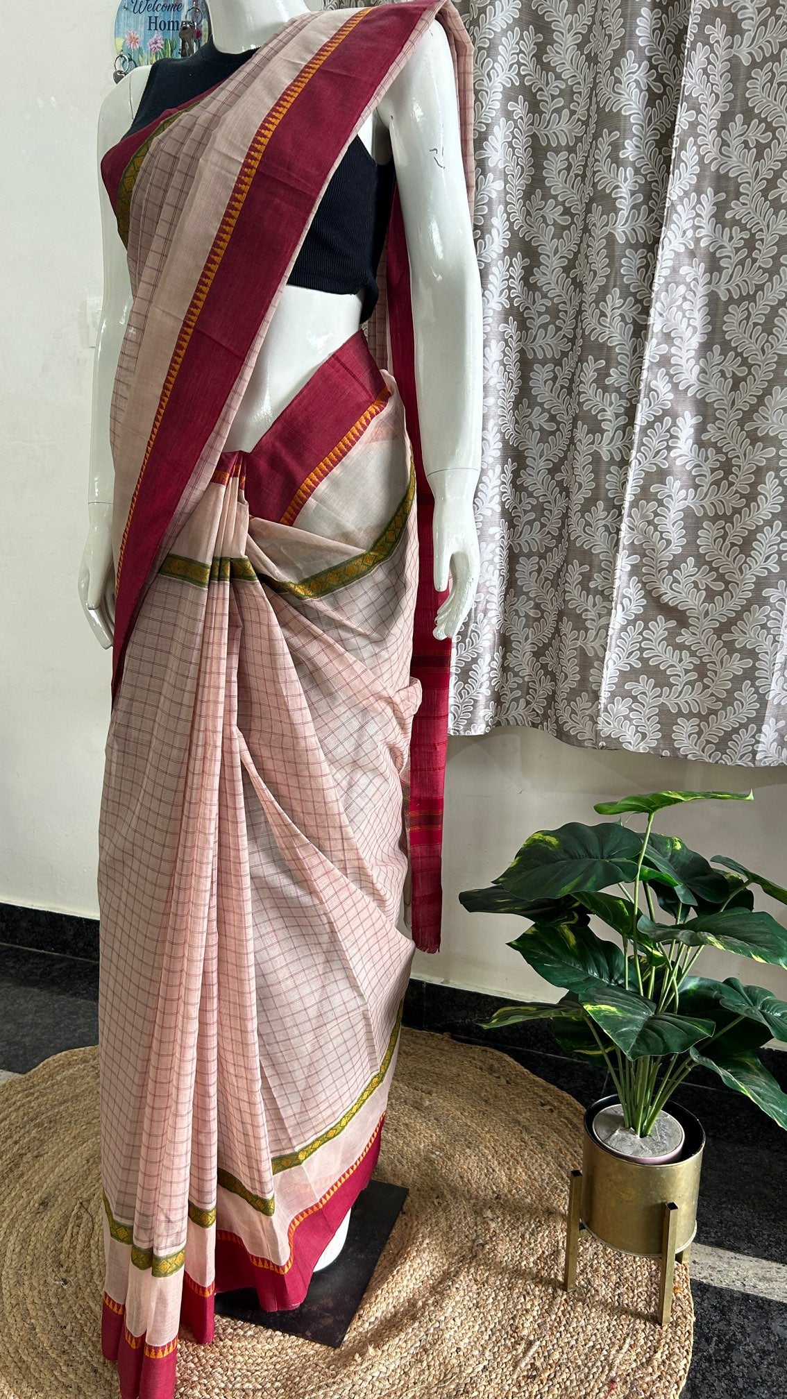 BROWN NARAYANPET SAREE