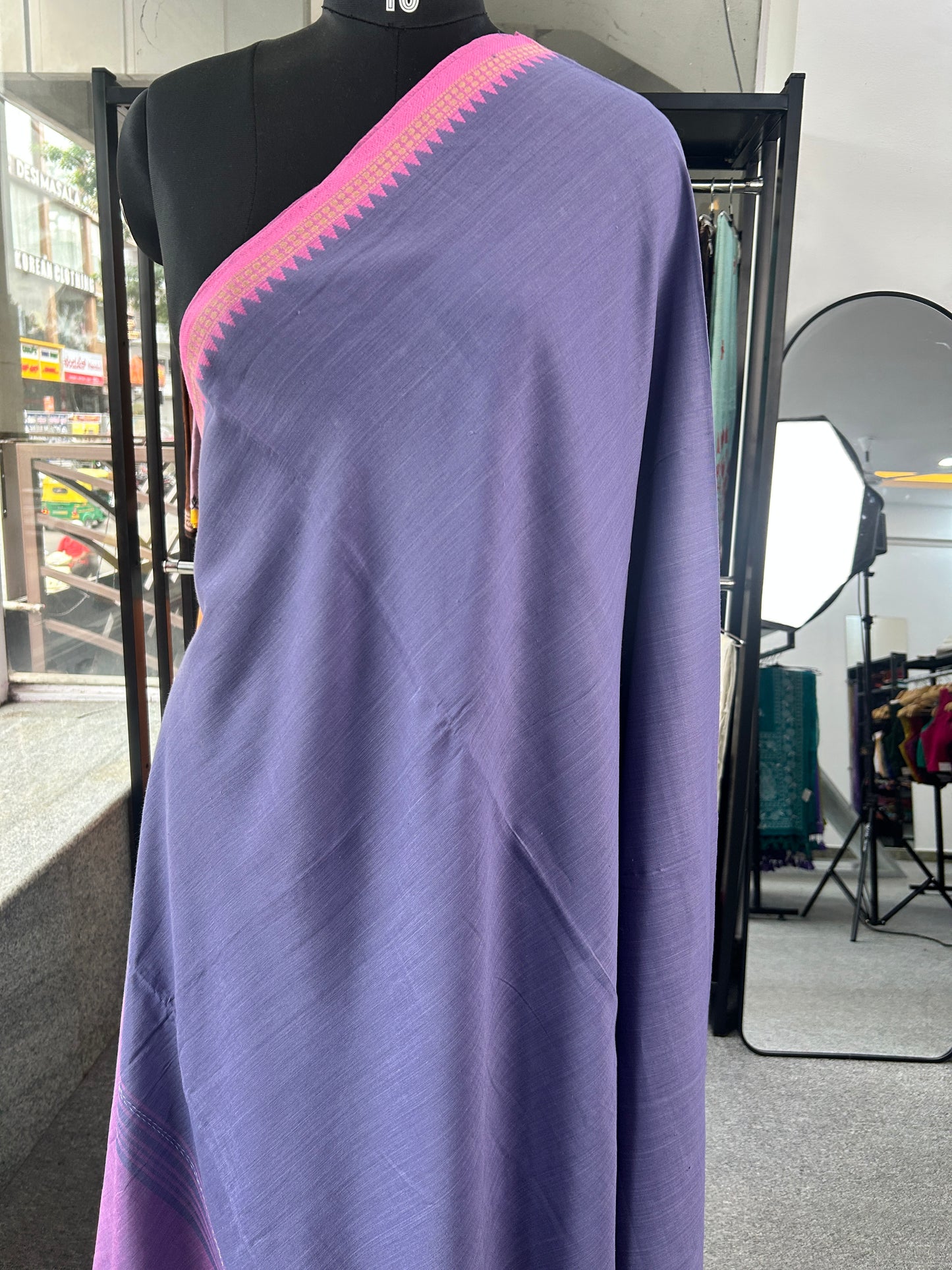 LAVENDER DHANIAKHALI SAREE