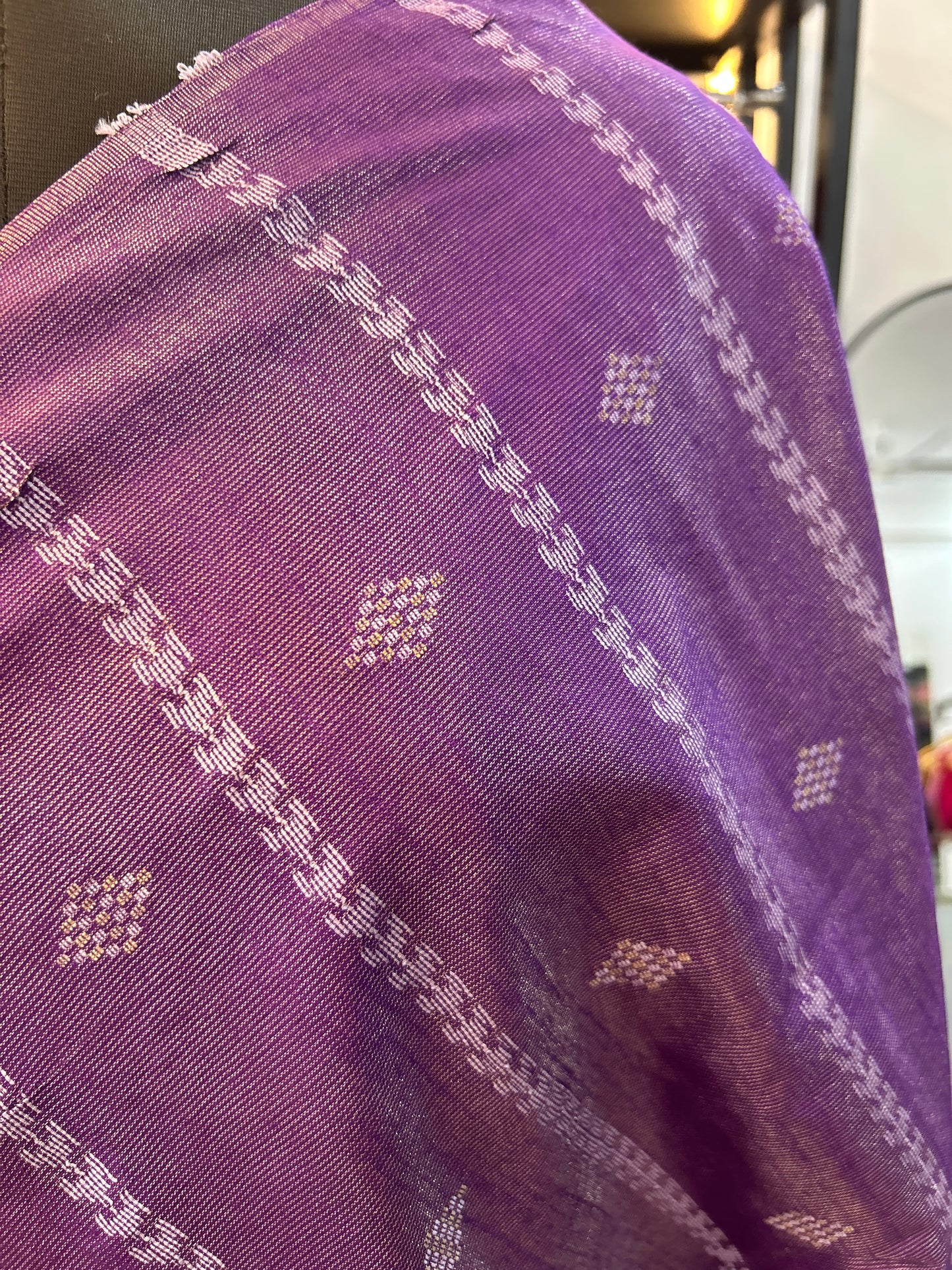 PURPLE TISSUE SAREE