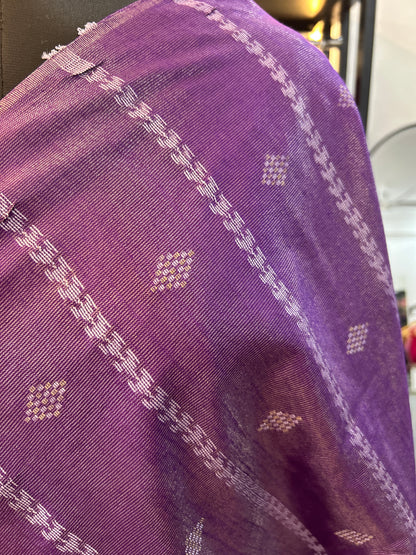 PURPLE TISSUE SAREE