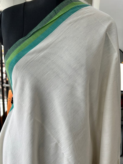 WHITE DHANIAKHALI SAREE