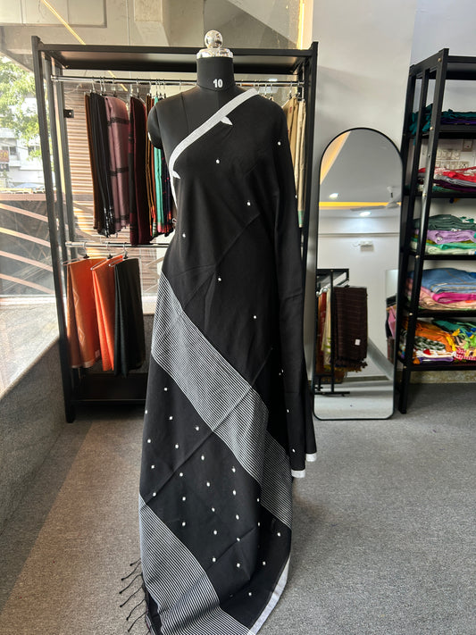 BLACK JAMDANI SAREE