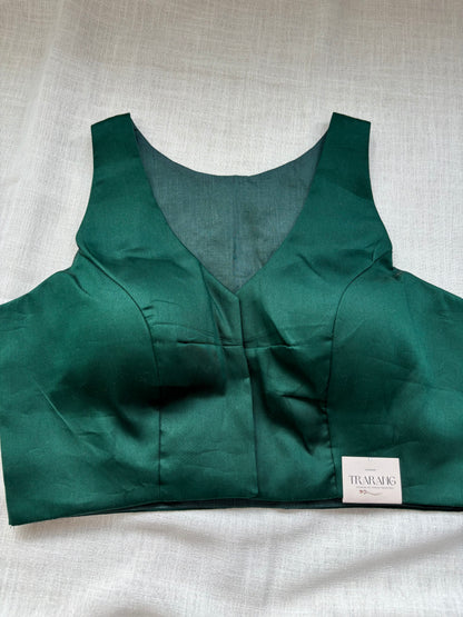 GREEN COTTON BLOUSE
