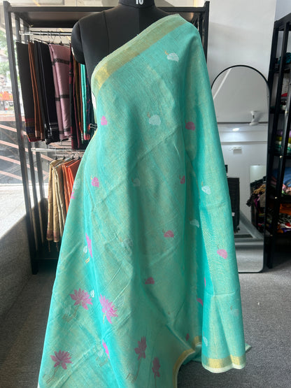 GREEN TISSUE JAMDANI