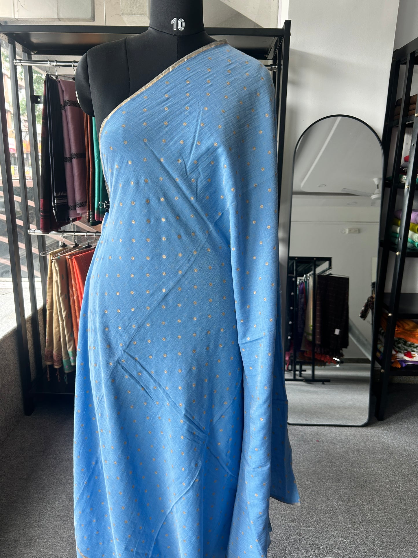 BLUE MUL SAREE