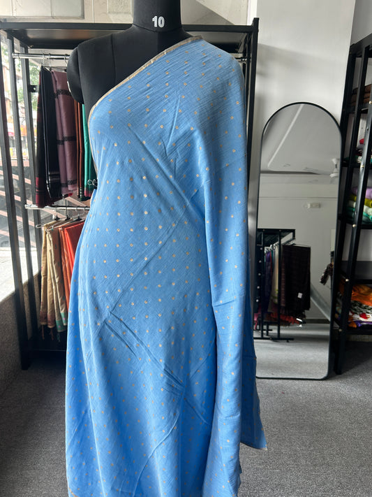 BLUE MUL SAREE