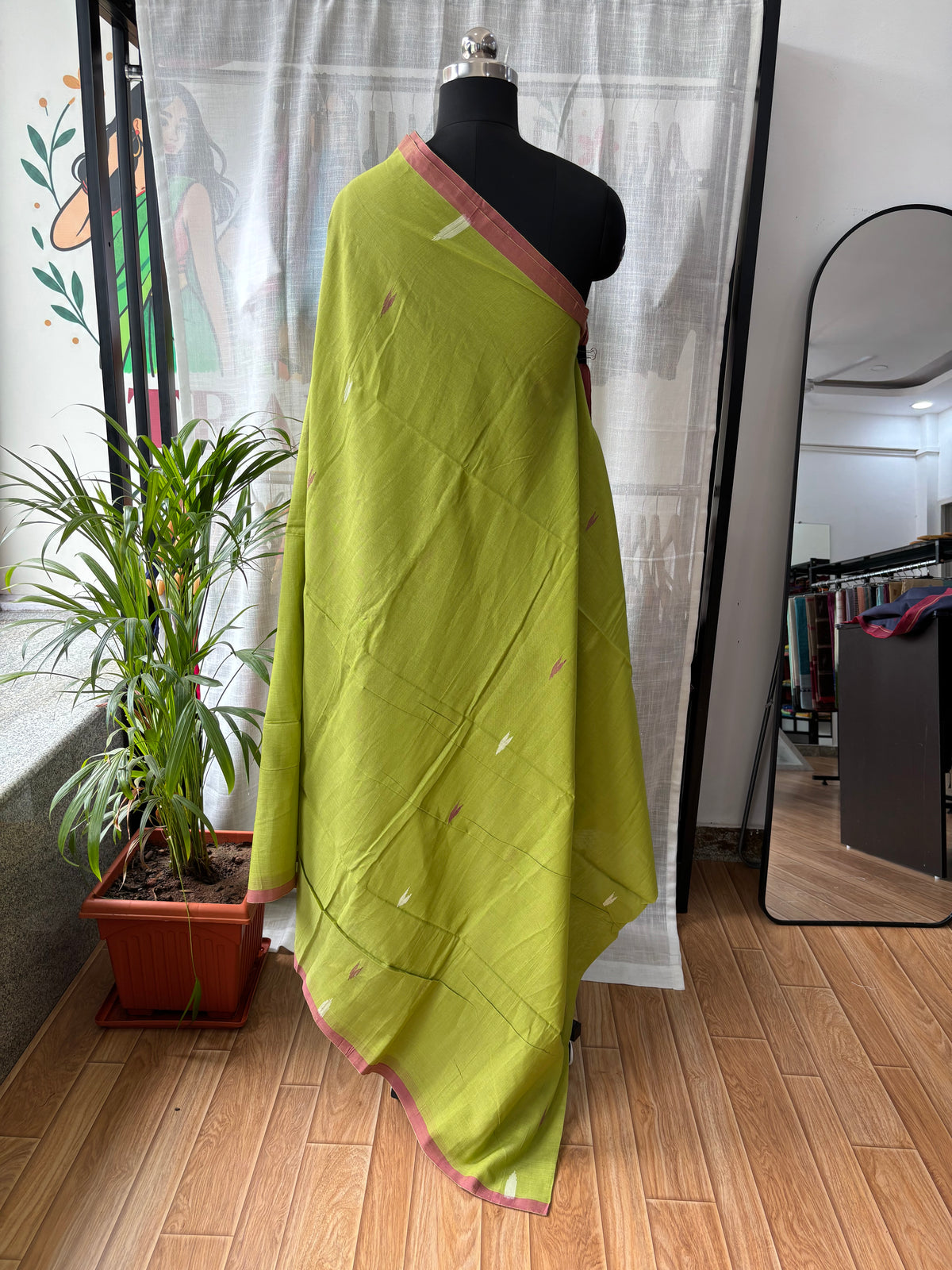 LIGHT GREEN JAMDANI SAREE