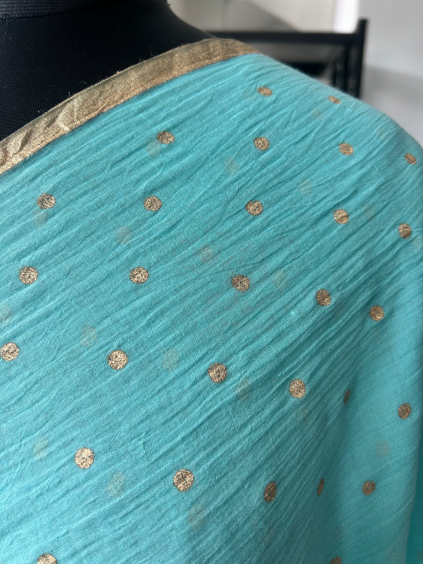 BLUE MUL SAREE