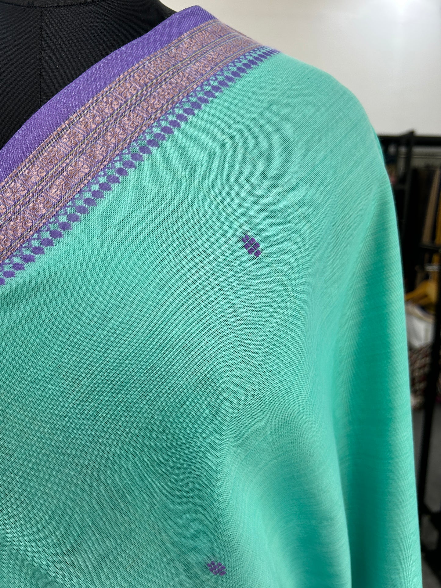 BLUE DHANIAKHALI SAREE