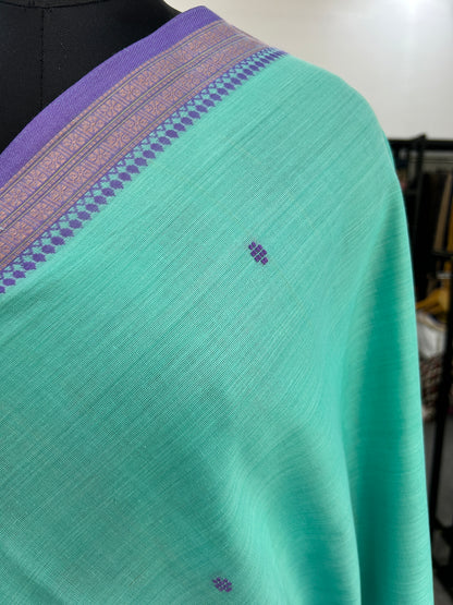 BLUE DHANIAKHALI SAREE