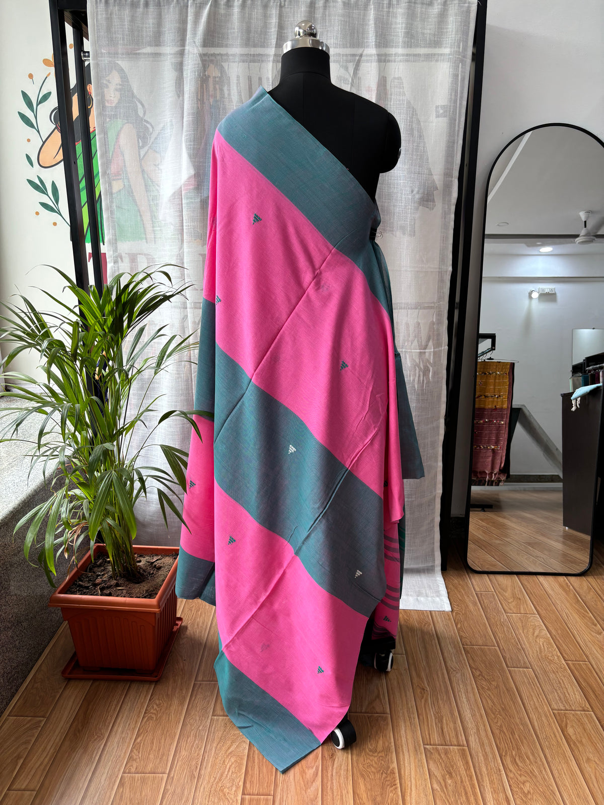 PINK DHANIAKHALI SAREE