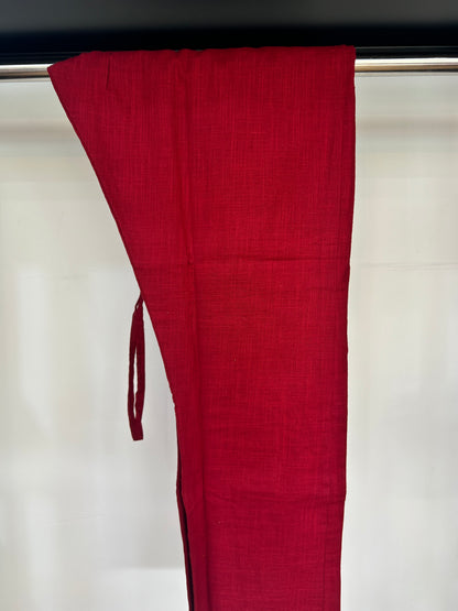 RED GAMTHI COTTON SUIT