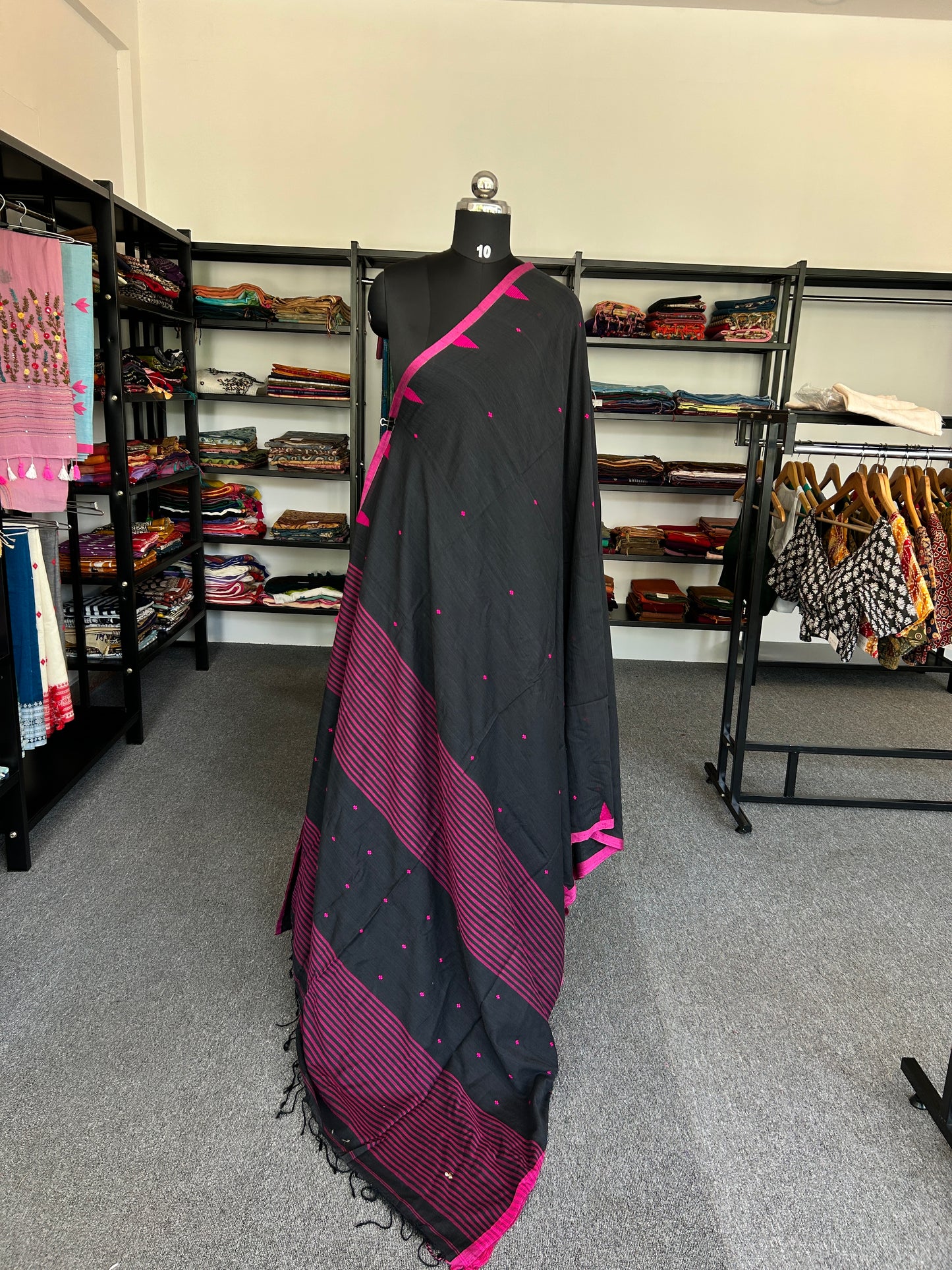 BLACK JAMDANI SAREE